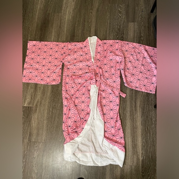 Demon Slayer Cosplay Kamado Nezuko Costume Kids Adults Kimono - Picture 4 of 5